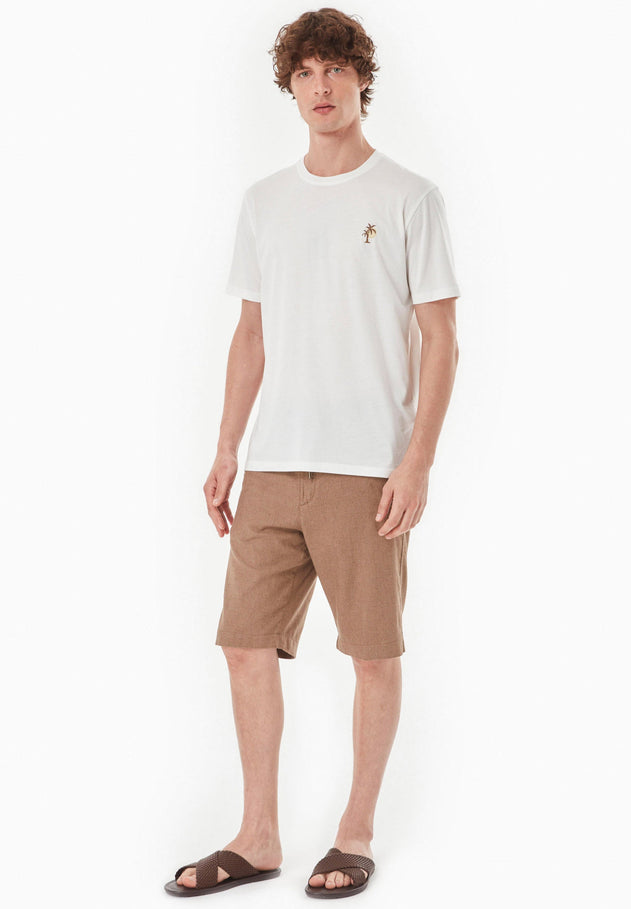 Men's Palm Tree Modal Blend T-Shirt Off White