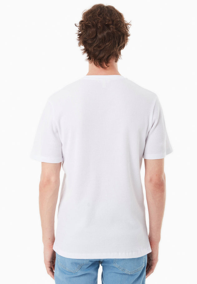 Men's Organic Cotton Waffle T-Shirt White