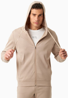 Men's Modal Blend Zipper Hoodie Sand