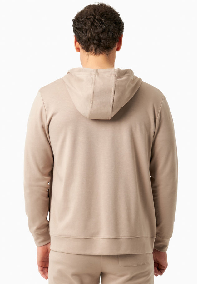 Men's Modal Blend Zipper Hoodie Sand