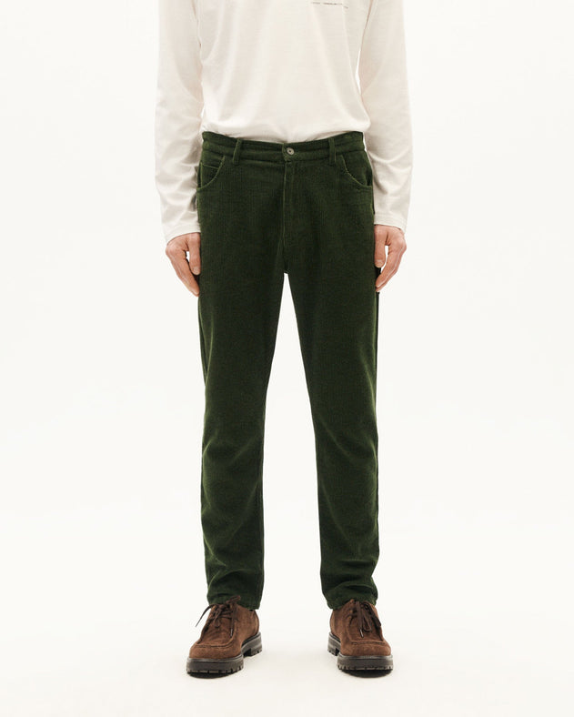 Men's 5 Pockets Corduroy Pants Green