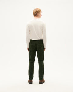 Men's 5 Pockets Corduroy Pants Green