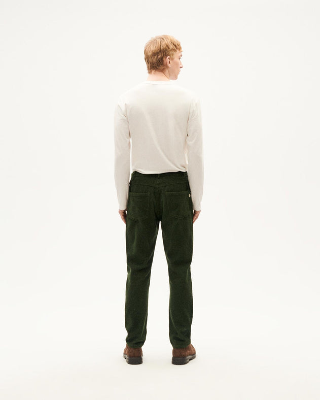 Men's 5 Pockets Corduroy Pants Green