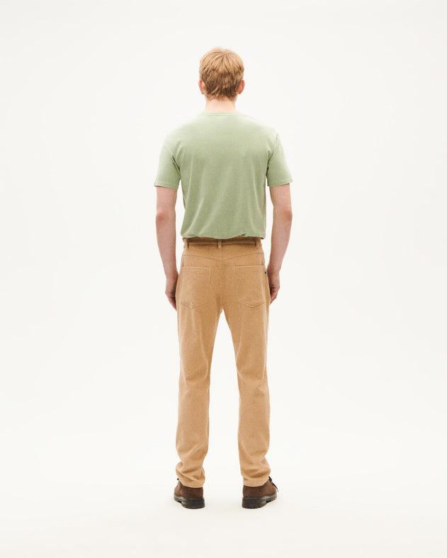 Men's 5 Pockets Corduroy Pants Beige