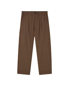 Men's Luc Loose Pants Brown Striped