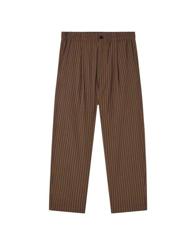 Men's Luc Loose Pants Brown Striped