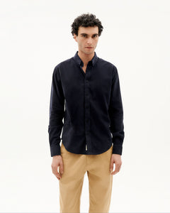 Men's Ant Microcorduroy Shirt Navy Blue