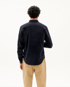 Men's Ant Microcorduroy Shirt Navy Blue