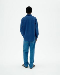 Men's Haru Seersucker Shirt Blue