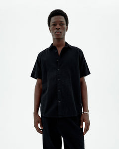 Tom Button-Up Shirt Seersucker Black