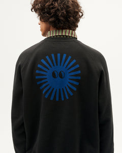 Men's Sun Sweatshirt Blue Back Face Black