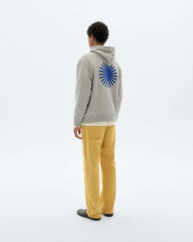 Simon Sun Contrast Hoodie Grey