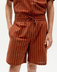 Men's Henry Bermuda Shorts Red Striped