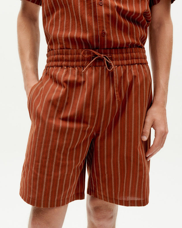 Men's Henry Bermuda Shorts Red Striped