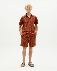 Men's Henry Bermuda Shorts Red Striped