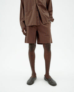 Men's Henry Bermuda Shorts Brown Striped