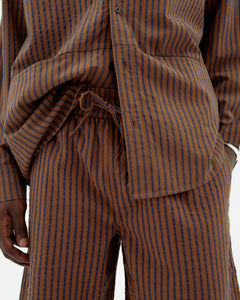 Men's Henry Bermuda Shorts Brown Striped