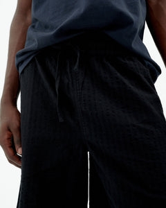 Henry Bermuda Shorts Seersucker Black