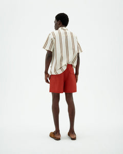 Men's Limpopo Seersucker Swim Shorts Orange Red
