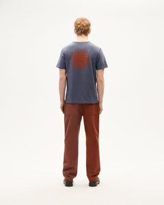 Men's Brown Back Sun T-Shirt Blue