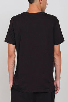 Stretch Jersey V-Neck T-Shirt Blue