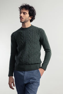 Amos Unisex Wool Sweater Green