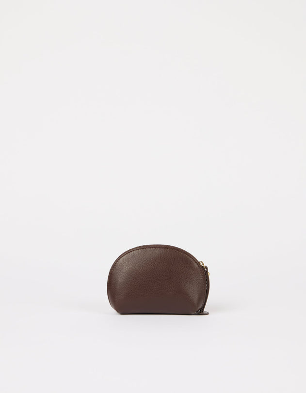 Make up Case Small Soft Grain Chocolate Brown