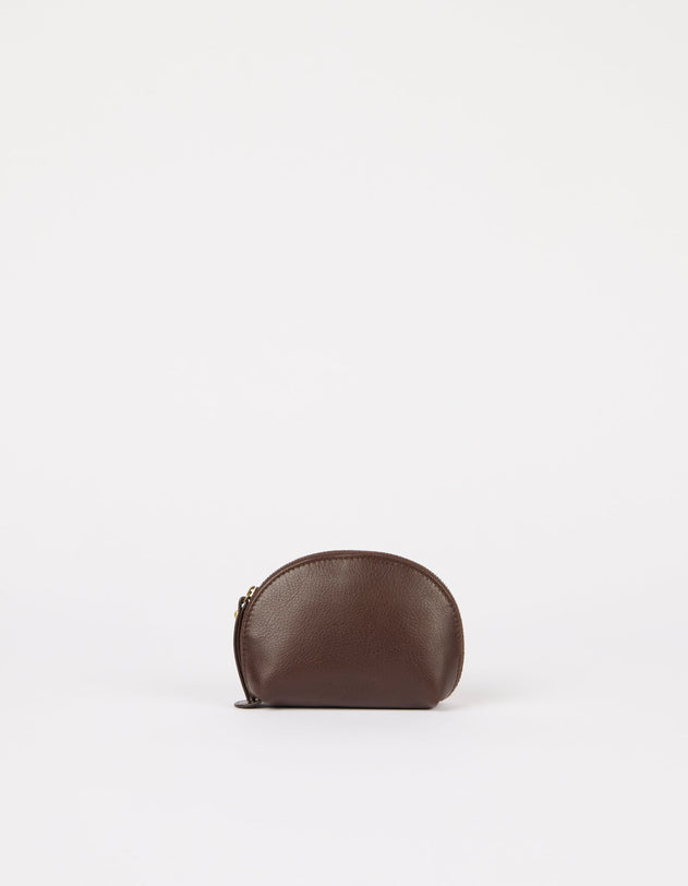 Make up Case Small Soft Grain Chocolate Brown