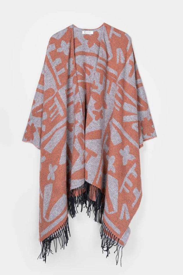 Creek Recycled Cotton Cape Orange-Grey