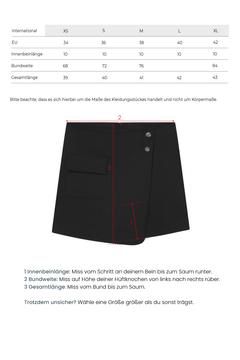 Organic Cotton Skort Black