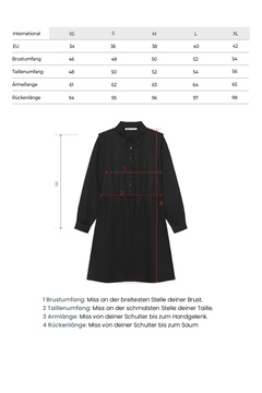 Collared Dress With Drawstring Black