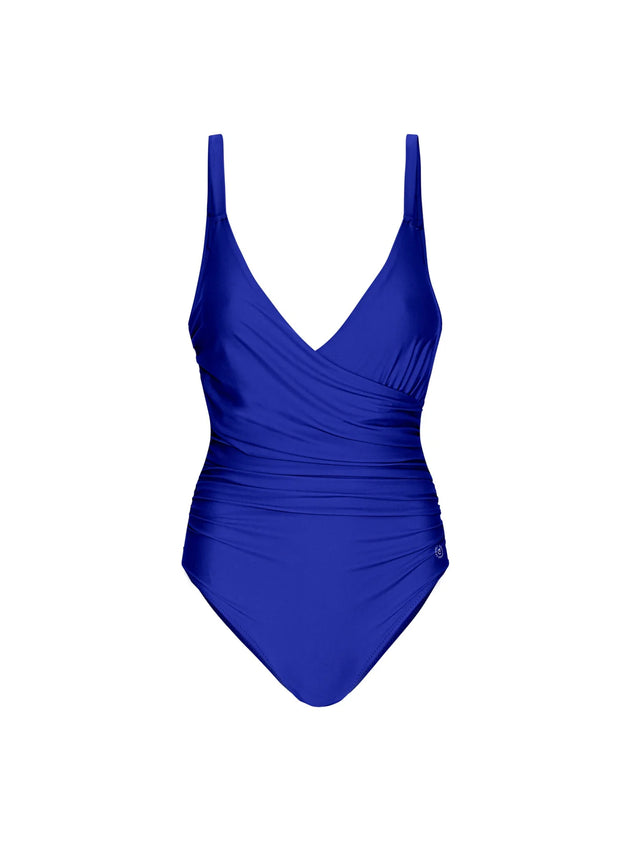 Medewi Draped Swimsuit Cartel Blue