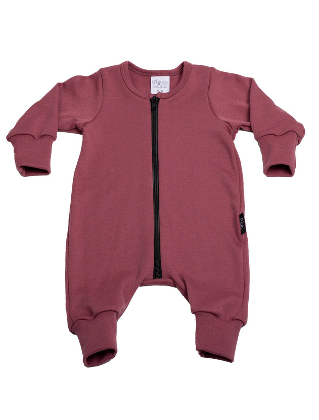 Melli EcoDesign Kids' Merino Wool Jumpsuit Calluna Red