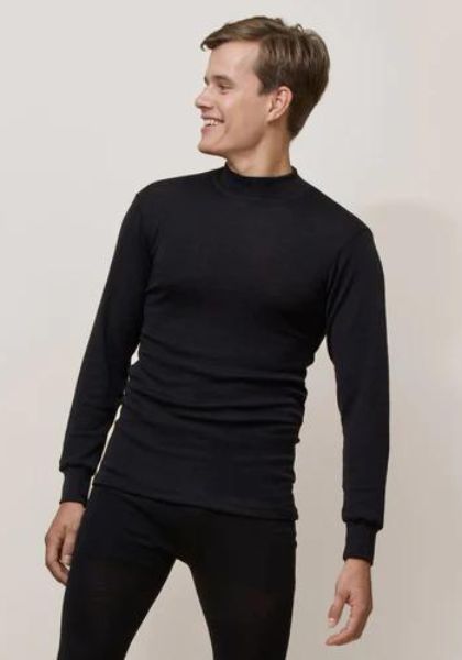 Men's Merino Silk Long Sleeve Turtle Neck Shirt