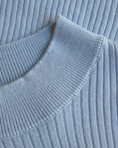 Merino Knit Singlet Dusty Blue