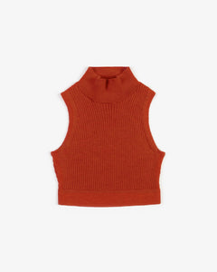 Merino Knit Singlet Dusty Red
