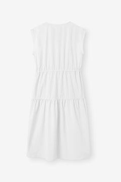 Sleeveless Tiered Dress White