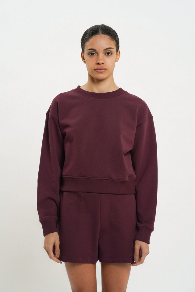 Maylee Sweatshirt Wine Red - IVALO.COM