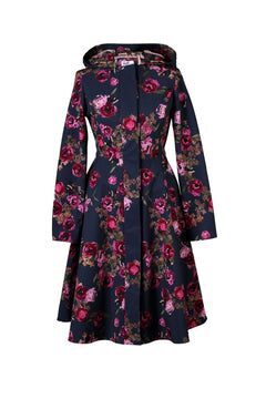 Fit and Flare Raincoat with Pleated Back Misty Rose