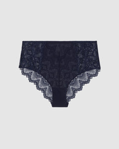 Lace Mesh Highwaist Briefs Navy