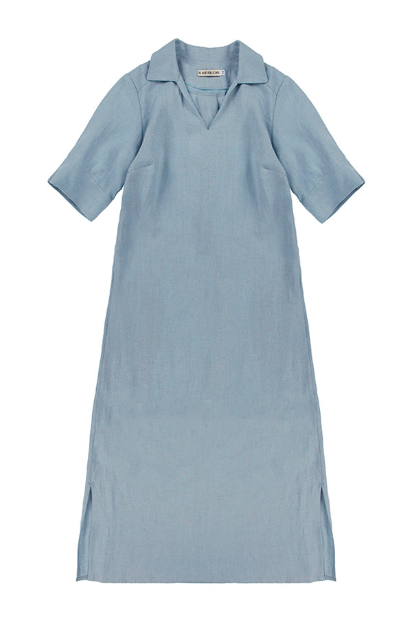 Söderby Linen Shirt Dress Blue