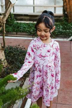 Kids' Print Layer Dress Ballet of Blossoms Pink