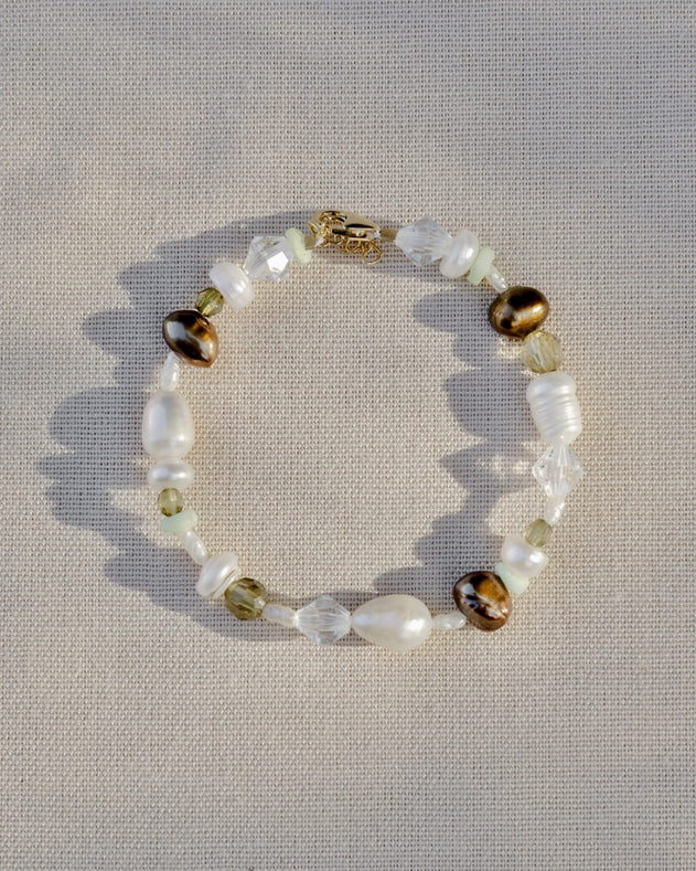 Evergreen Bracelet White/Brown/Green