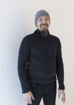 Utö Wool Sweater +length Dark Grey