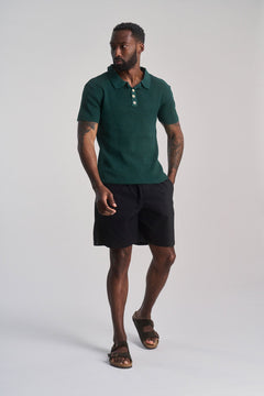 Jerry Linen/Cotton Shorts Black