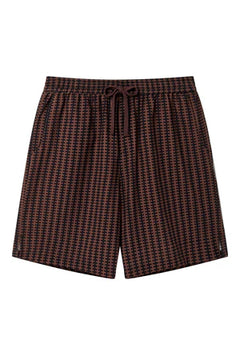 Jerry Organic Cotton Shorts Brown Stripe