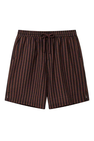 Jerry Organic Cotton Shorts Brown Stripe