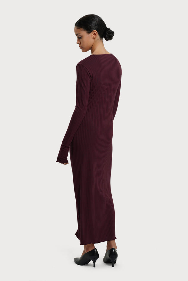 Odette Dress Wine Red