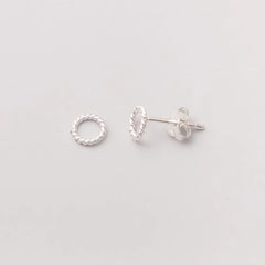 Fejn Twisted Circle Stud Earrings