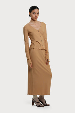 Coco Skirt Camel Brown - IVALO.COM